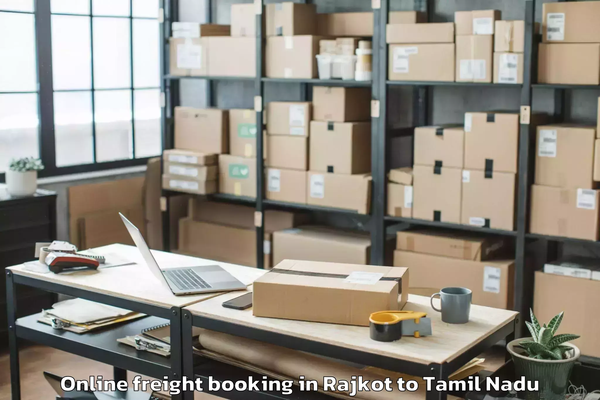 Easy Rajkot to Thirumayam Online Freight Booking Booking